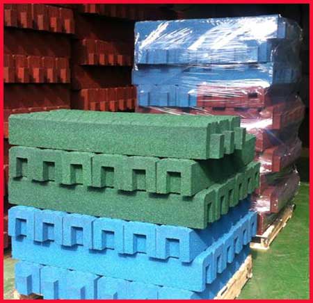 고무경계석민자형/ 일반형 앙카형/놀이시설경계등,게이트볼장,철봉둘레경게석안전사고예방