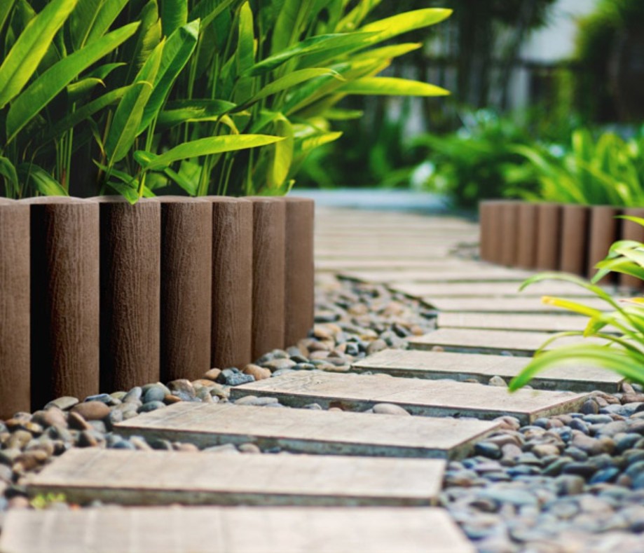 셀파스트 Cellfast  탄성강화프라스틱 화단경계단(화단목)/정원 화단말뚝형/누구나설치가능 /2.3m(23cmx10개)